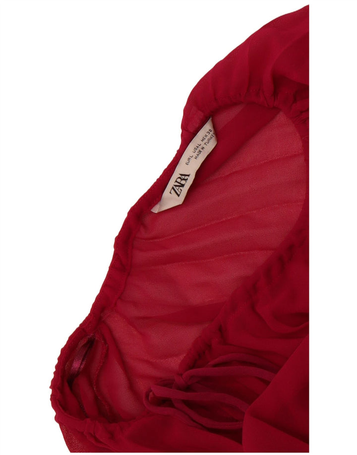 Damska bluzka oversize z długim rękawem Zara UK 16, duży róż