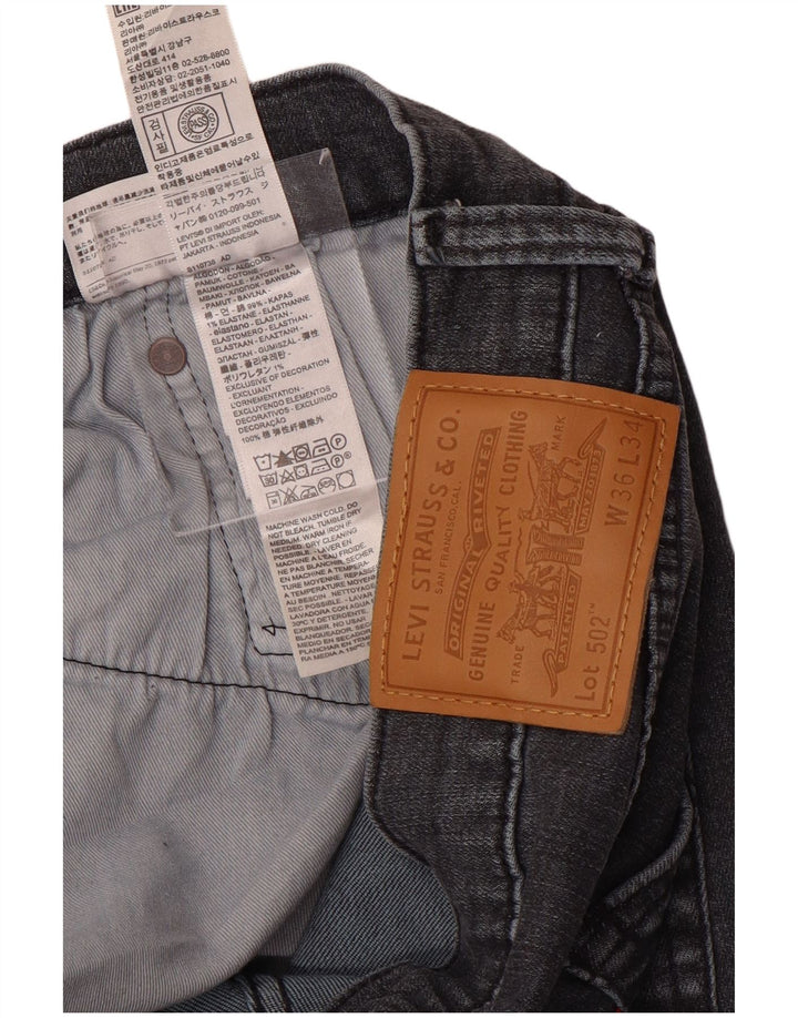 Męskie jeansy zwężane LEVI'S 502 W36 L34 Szara bawełna