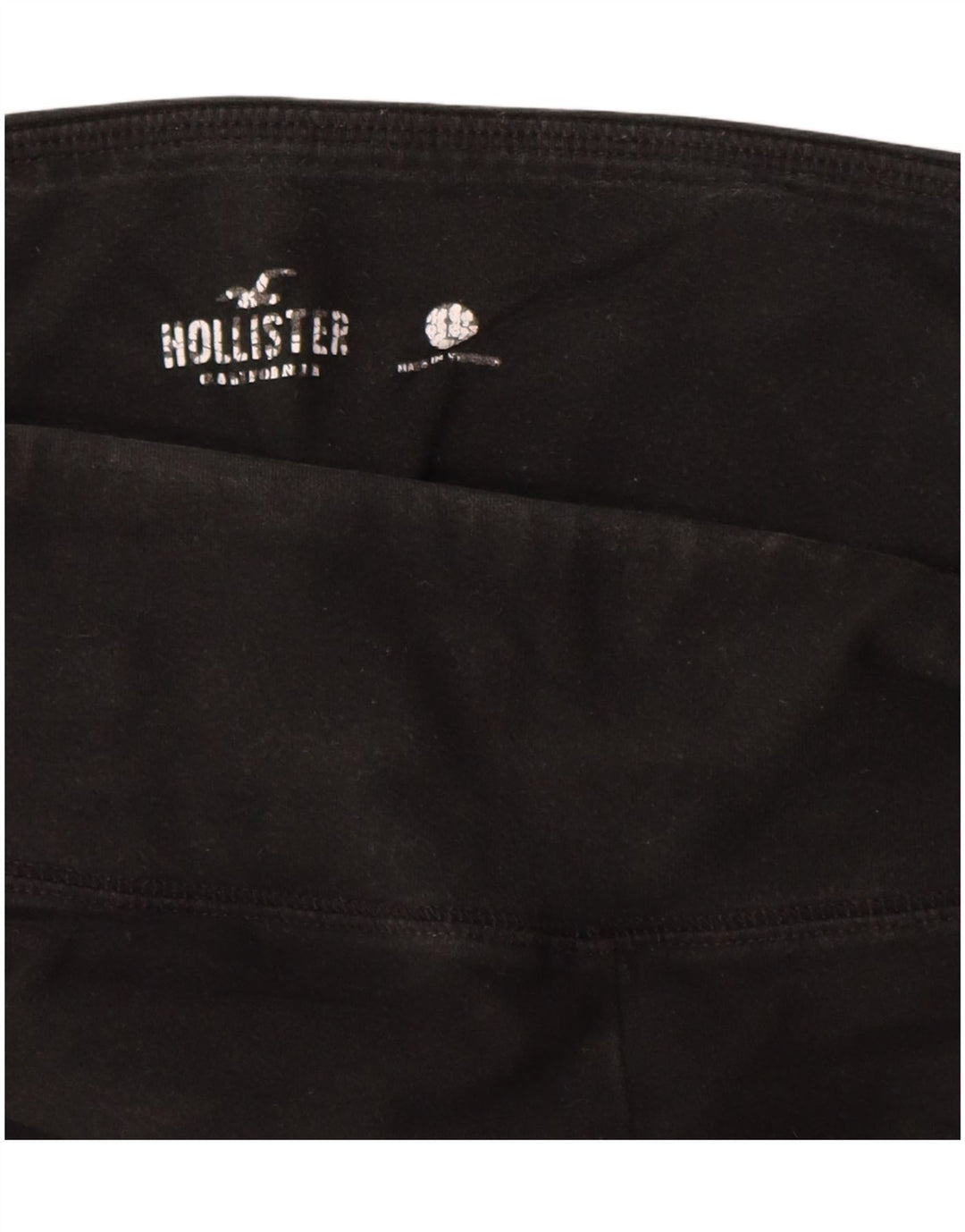 Damskie legginsy z grafiką HOLLISTER UK 14, duże, czarne, bawełniane