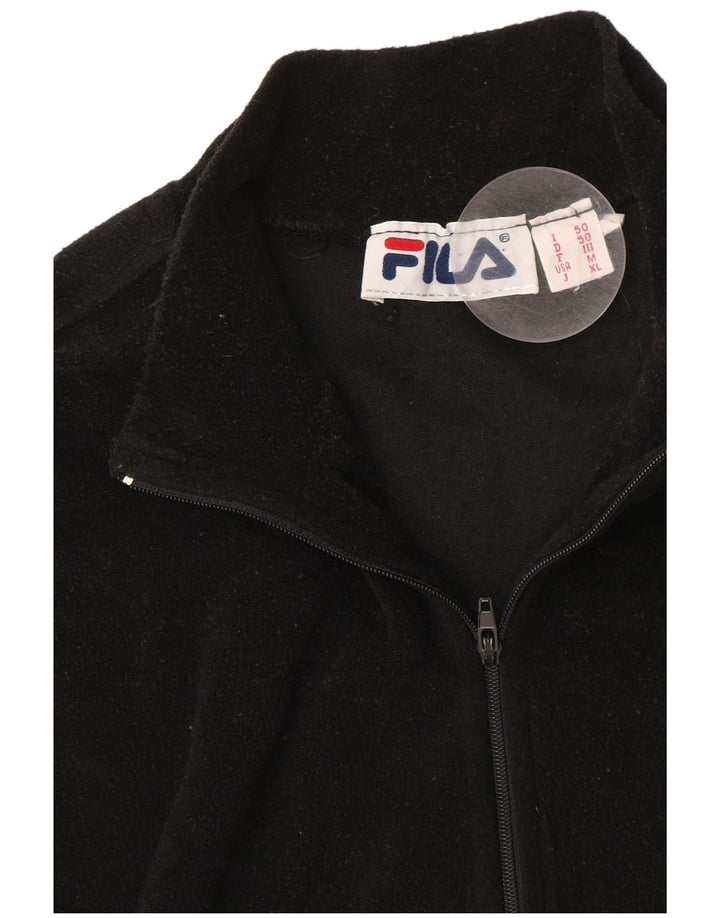 Męski sweter polarowy Fila z zamkiem błyskawicznym, średni czarny
