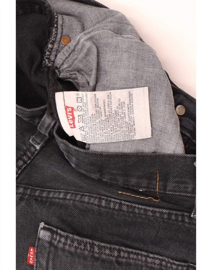 Męskie dżinsy Levi's 501 Straight W34 L34 Czarna bawełna