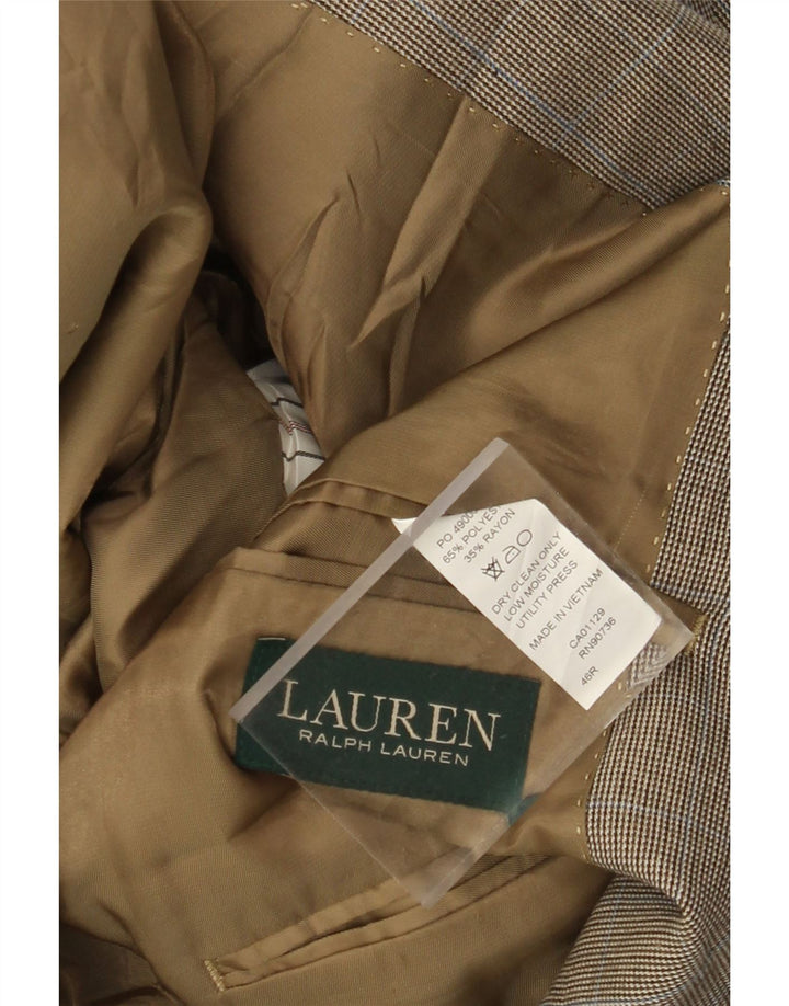 Męska marynarka zapinana na 2 guziki Ralph Lauren UK 46 2XL Szary poliester