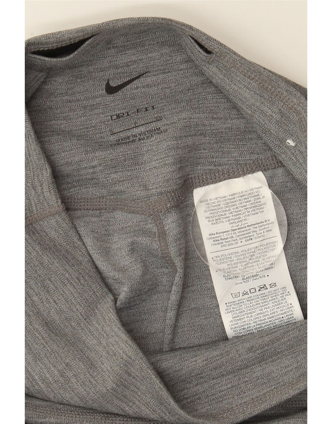 NIKE Womens Dri Fit Leggings UK 10 Small  Grey Polyester