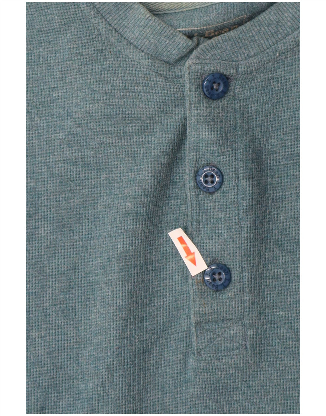 L.L.BEAN Męski top o tradycyjnym kroju z długim rękawem, mały, niebieski, bawełniany