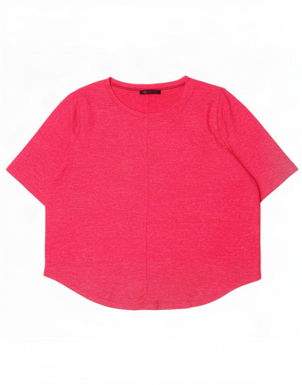 T-shirt damski Marks & Spencer Top UK 20 2XL Różowa, nakrapiana wiskoza