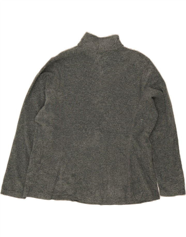 EDDIE BAUER Womens Zip Neck Fleece Jumper UK 18 XL Grey Polyester Vintage Eddie Bauer and Second-Hand Eddie Bauer from Messina Hembry 