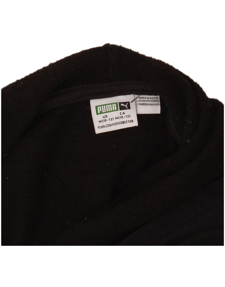 Chłopięcy sweter z kapturem i grafiką PUMA, 10-11 lat, średni czarny w cętki