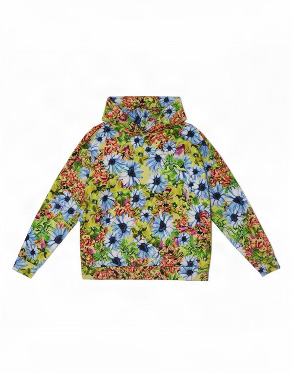 Damski sweter oversize z kapturem Desigual UK 14, średni, wielokolorowy w kwiaty