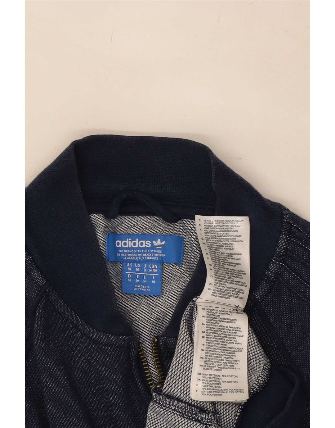 Adidas Męska bluza dresowa, średnia, granatowa, bawełniana