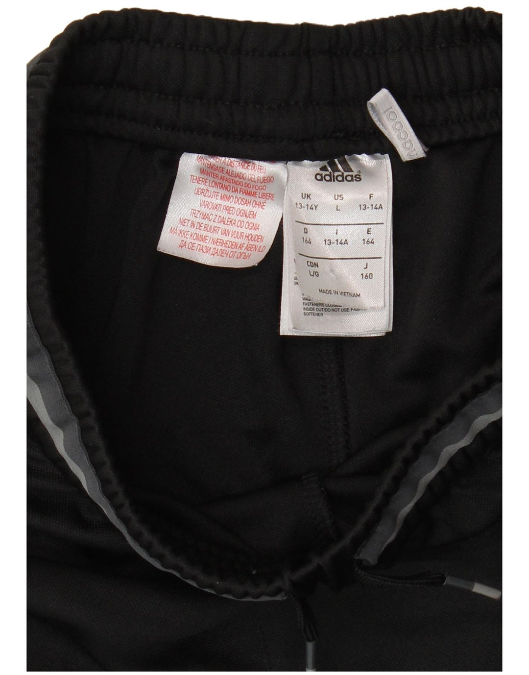 Chłopięce spodnie dresowe ADIDAS Olympique Lyonnais 13-14 lat, czarne