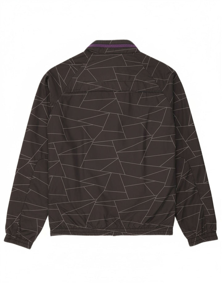 CONVERSE Womens Reversible Jacket UK 14 Medium Black Geometric