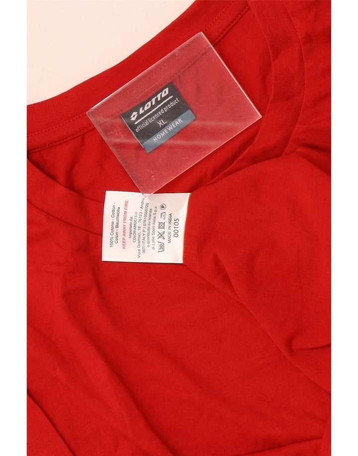 T-shirt męski Lotto Top XL, czerwony, bawełniany