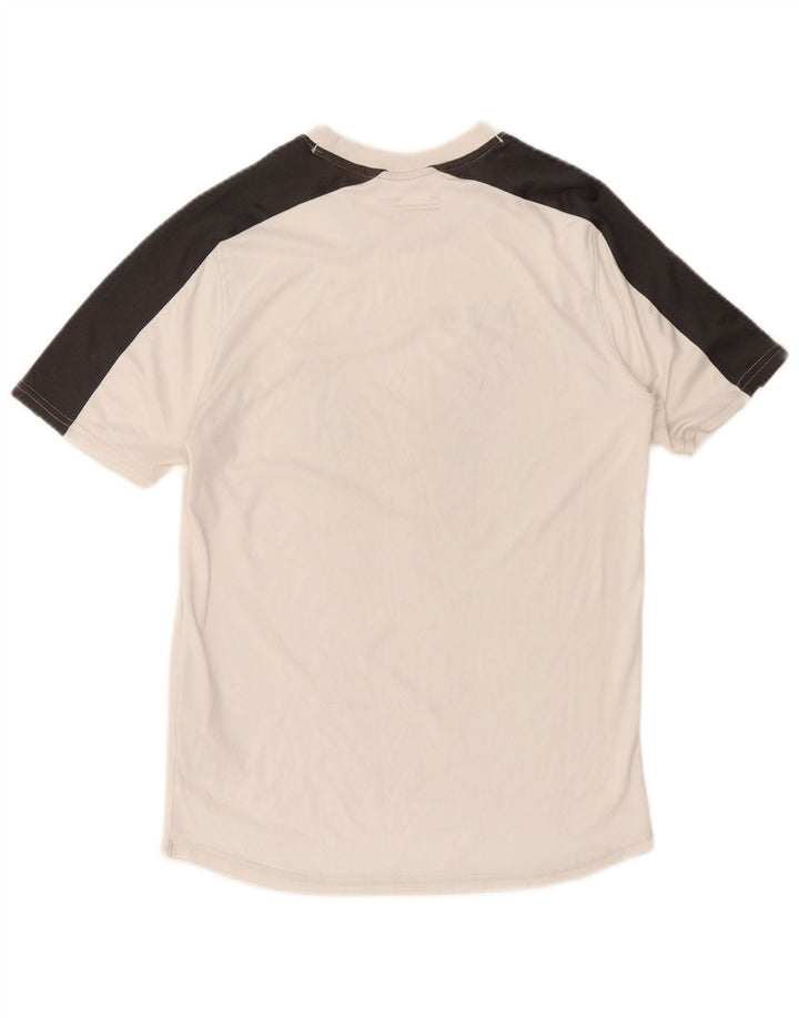 Męski t-shirt Under Armour, mały, biały, poliestrowy blok kolorów