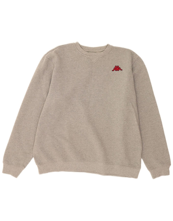 Męski sweter Kappa 2XL Szara bawełna