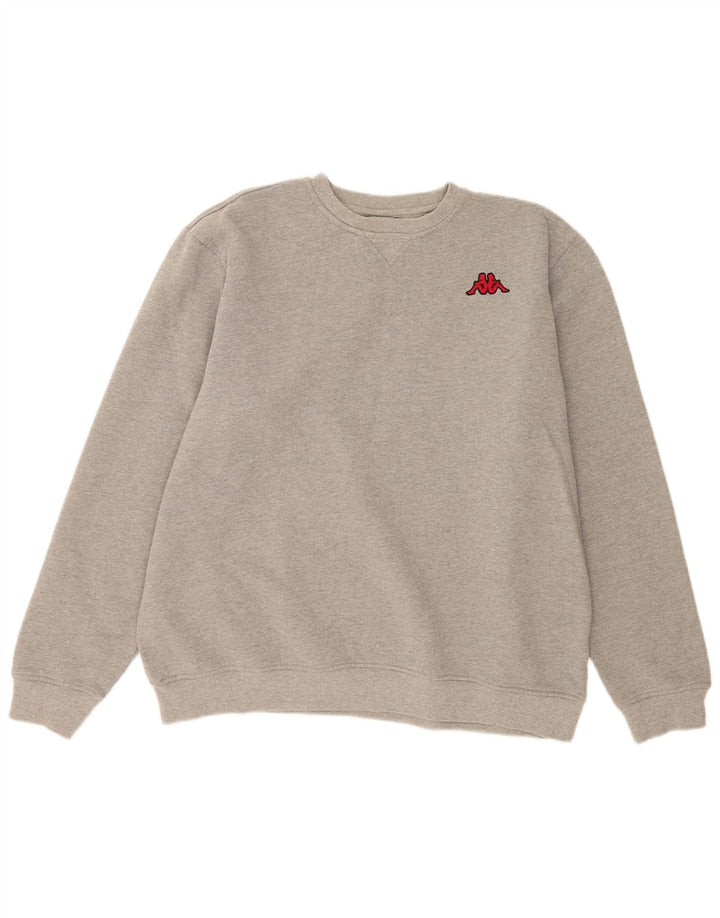 Męski sweter Kappa 2XL Szara bawełna