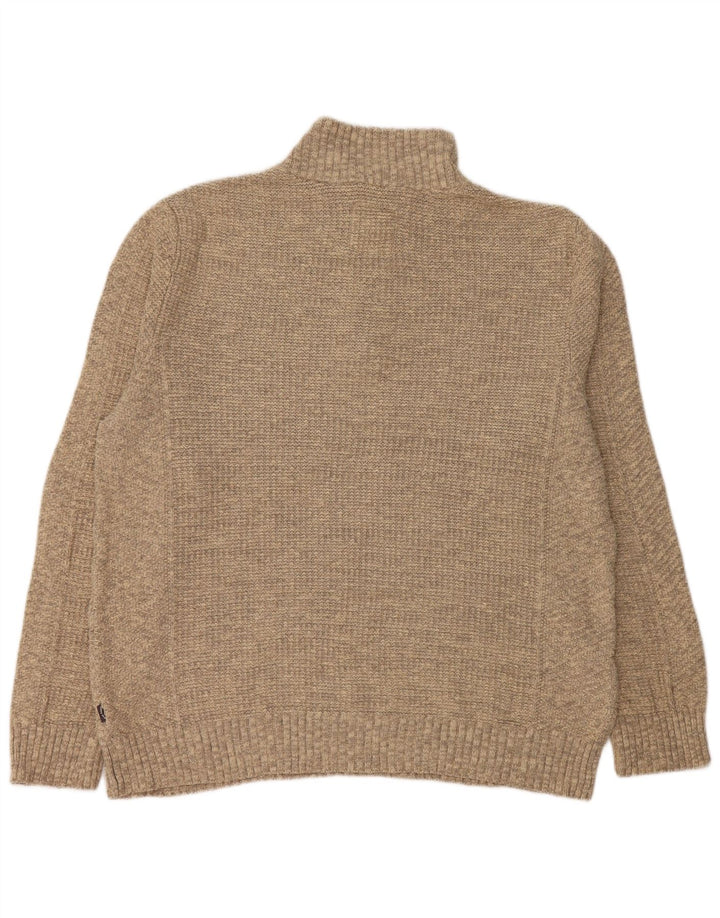 Męski sweter zapinany na zamek FAT FACE XL, szary, bawełniany