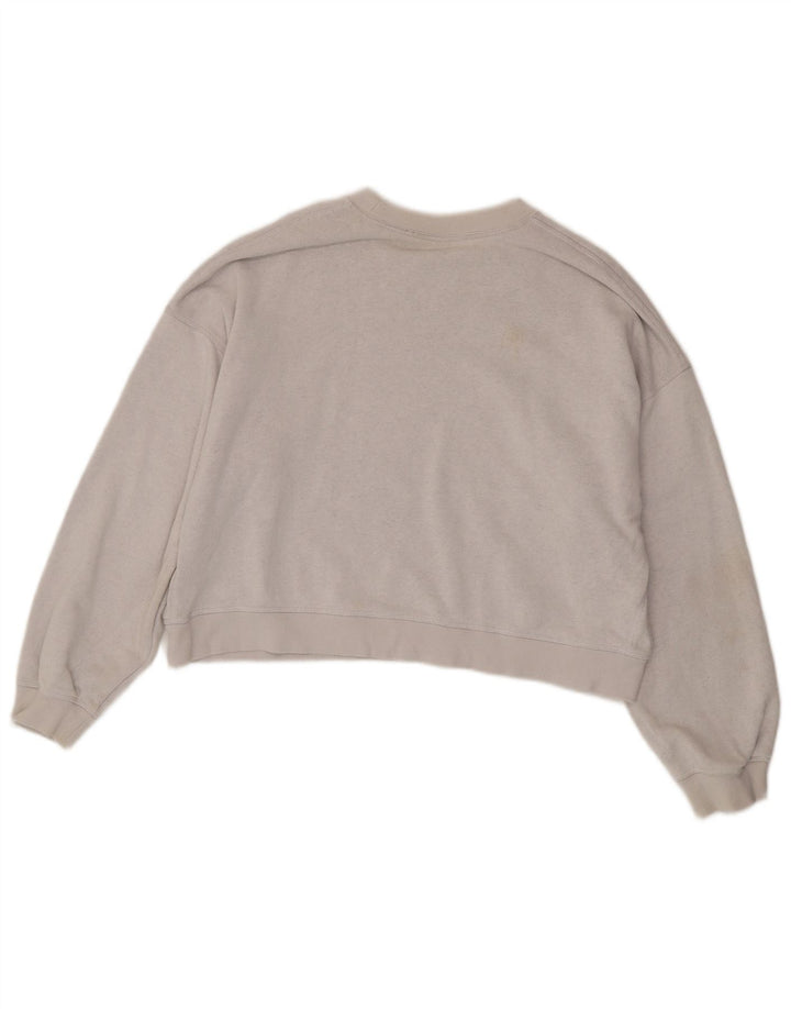 Damska bluza dresowa Nike Crop Oversize UK 14, średnia szara bawełna