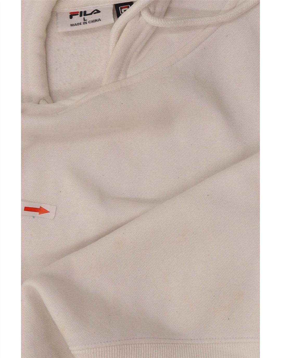 Męski sweter z kapturem Fila, duży, biały, bawełniany