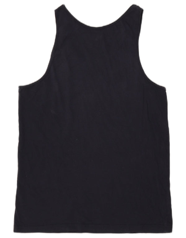 Converse Mens Graphic Vest Top Medium Navy Blue Cotton