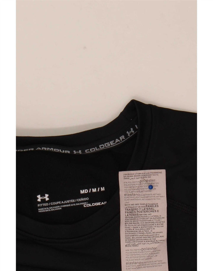 Męska koszulka Cold Gear z długim rękawem Under Armour, średni czarny poliester