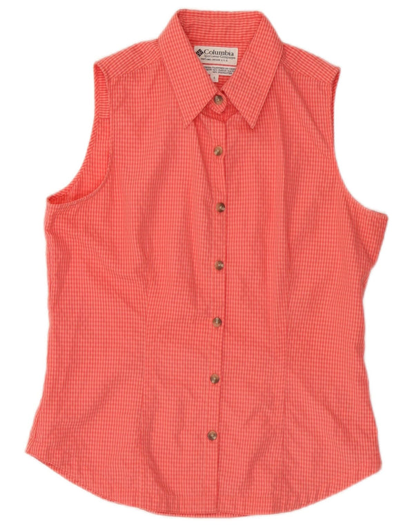Damska koszulka bez rękawów Columbia UK 10 Small Pink Gingham Rayon