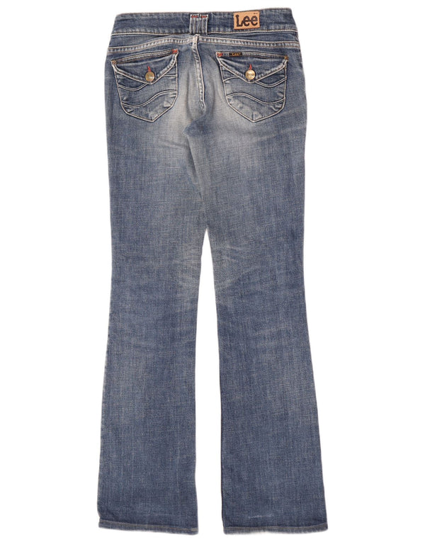 Damskie jeansy Leela Bootcut z niską talią W28 L32, niebieska bawełna