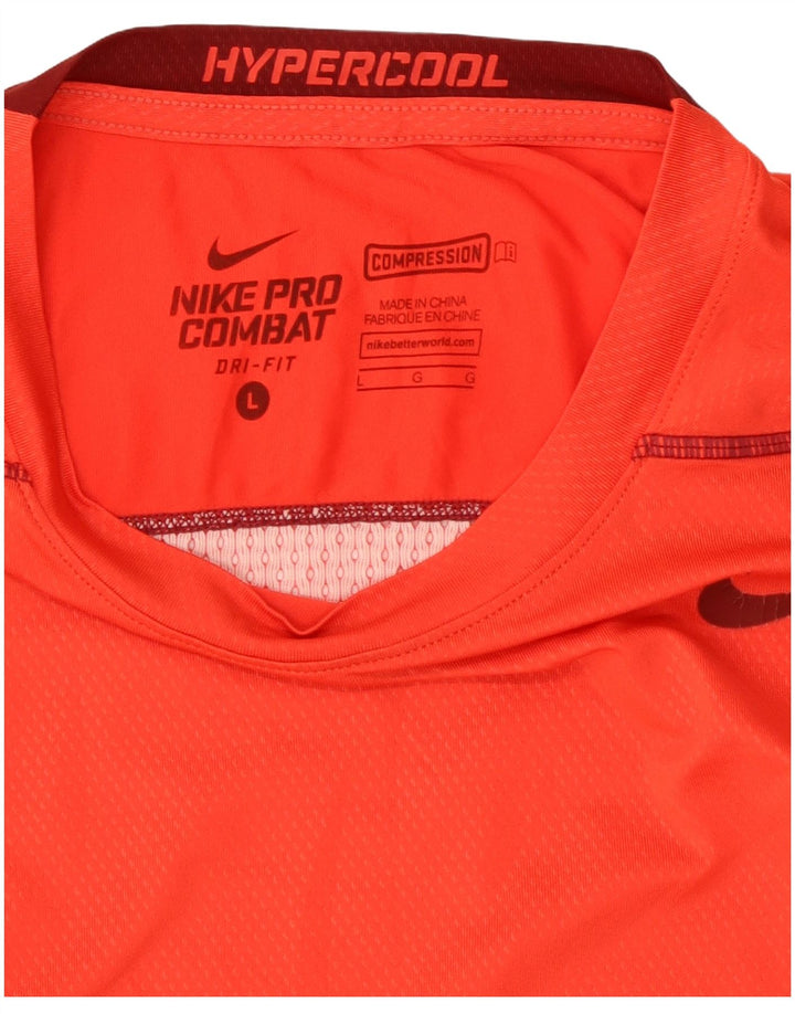 Męski T-shirt Nike Dri Fit Top, duży, czerwony, z blokami kolorów
