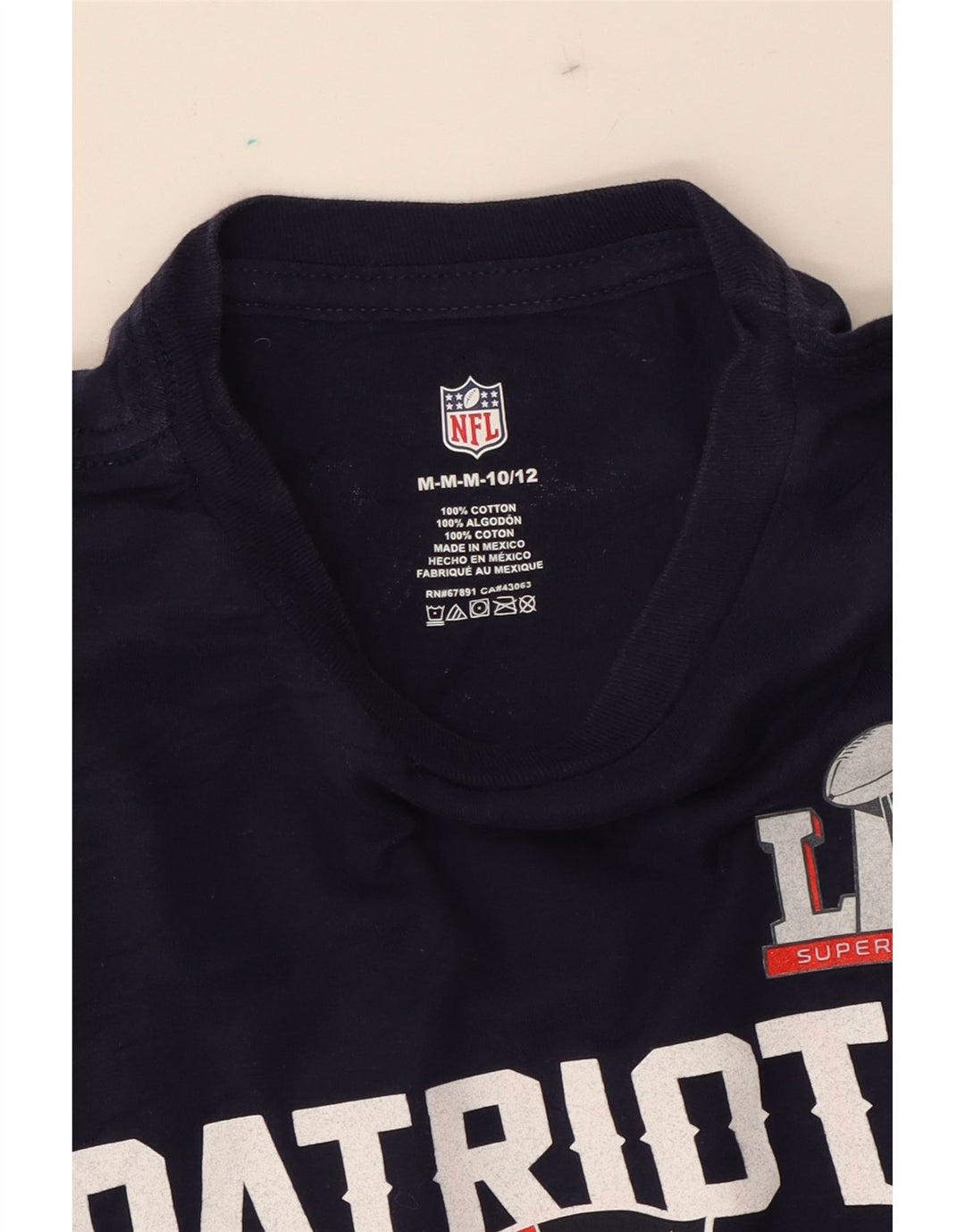 NFL Boys Graphic T-Shirt Top 10-11 Years Medium  Navy Blue Vintage NFL and Second-Hand NFL from Messina Hembry 