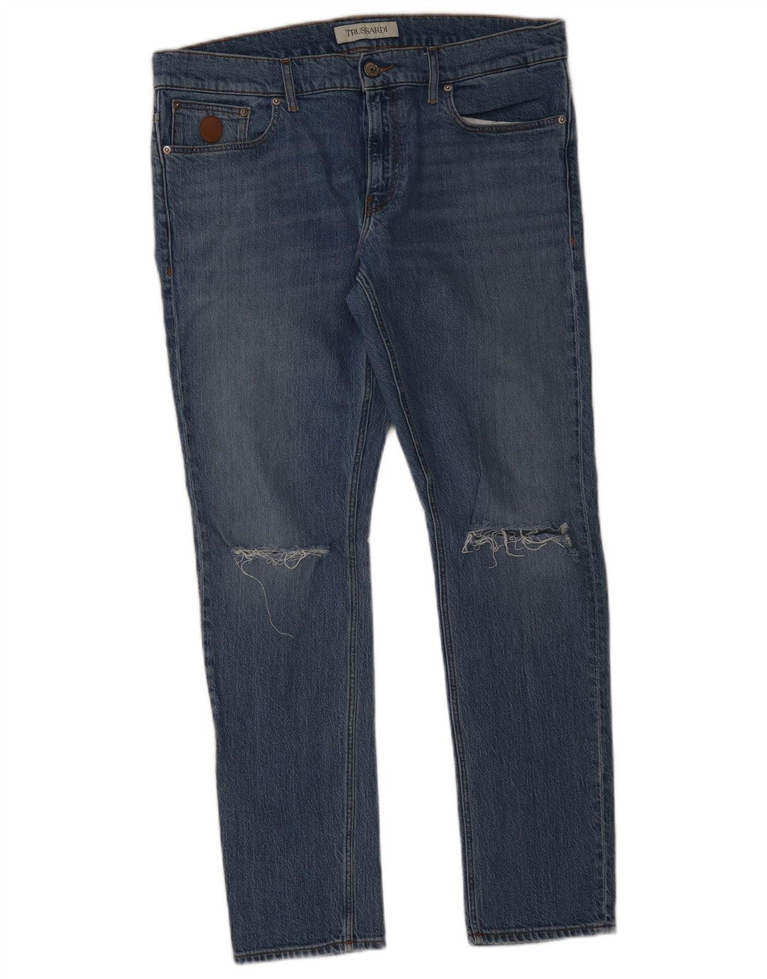 Męskie jeansy Trussardi w trudnej sytuacji W34 L31 Niebieskie