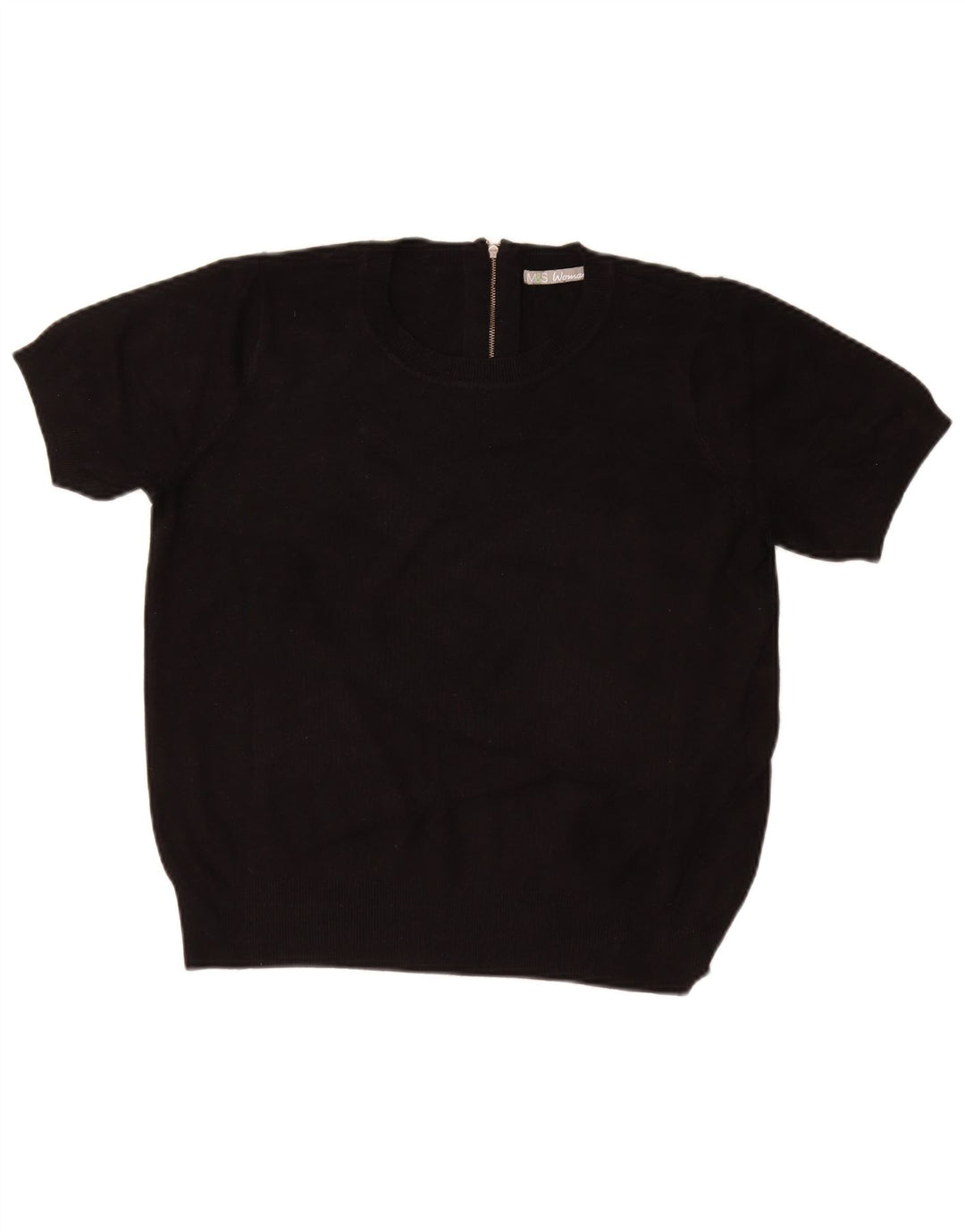 MARKS & SPENCER Damski sweter z okrągłym dekoltem UK 16, duży, czarny