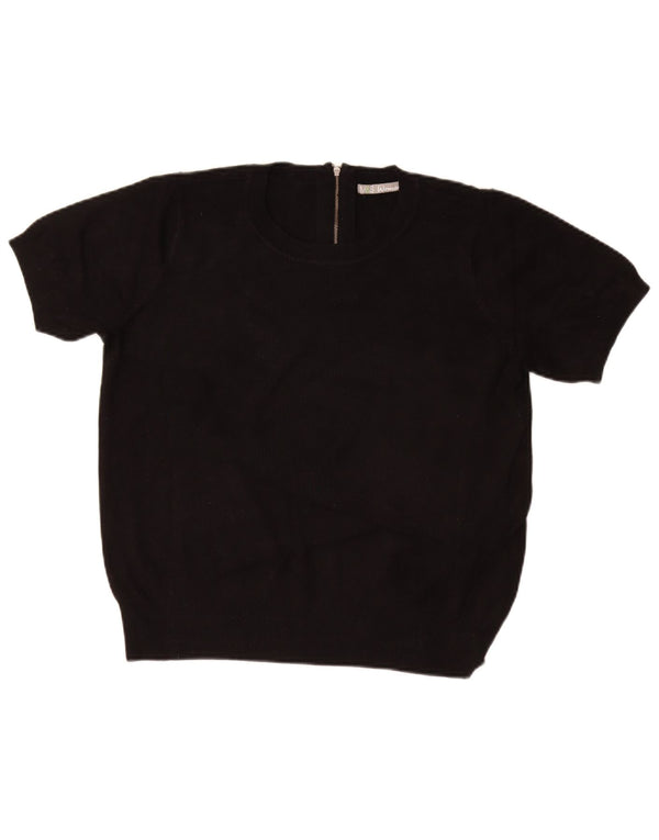 MARKS & SPENCER Damski sweter z okrągłym dekoltem UK 16, duży, czarny