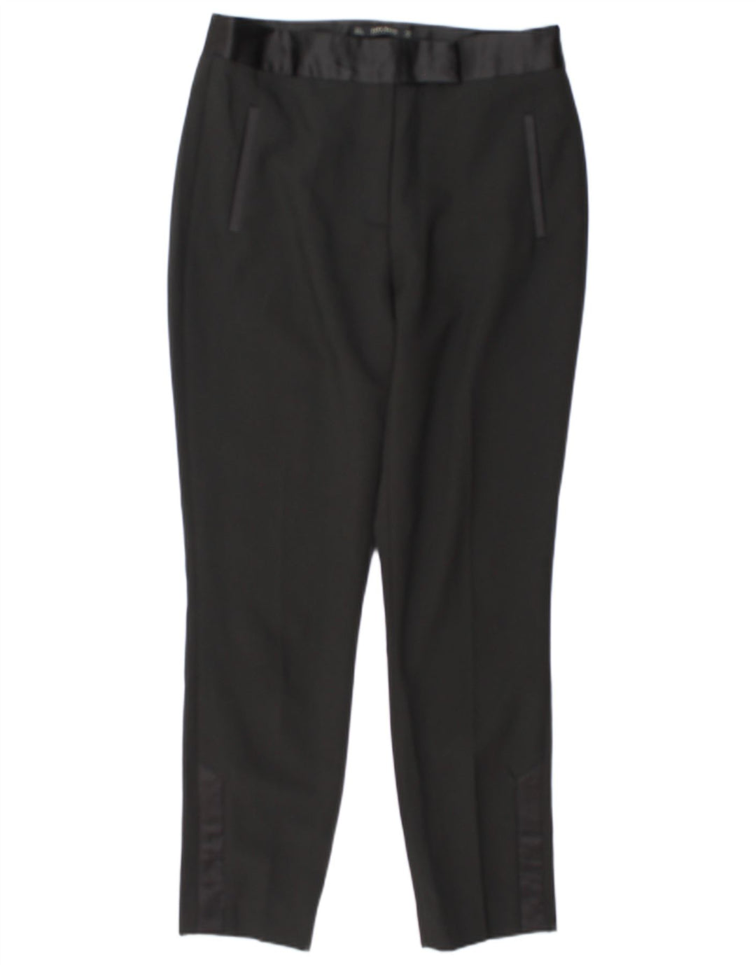 Damskie spodnie typu slim casual Zara, duże, W30 L29, czarny poliester