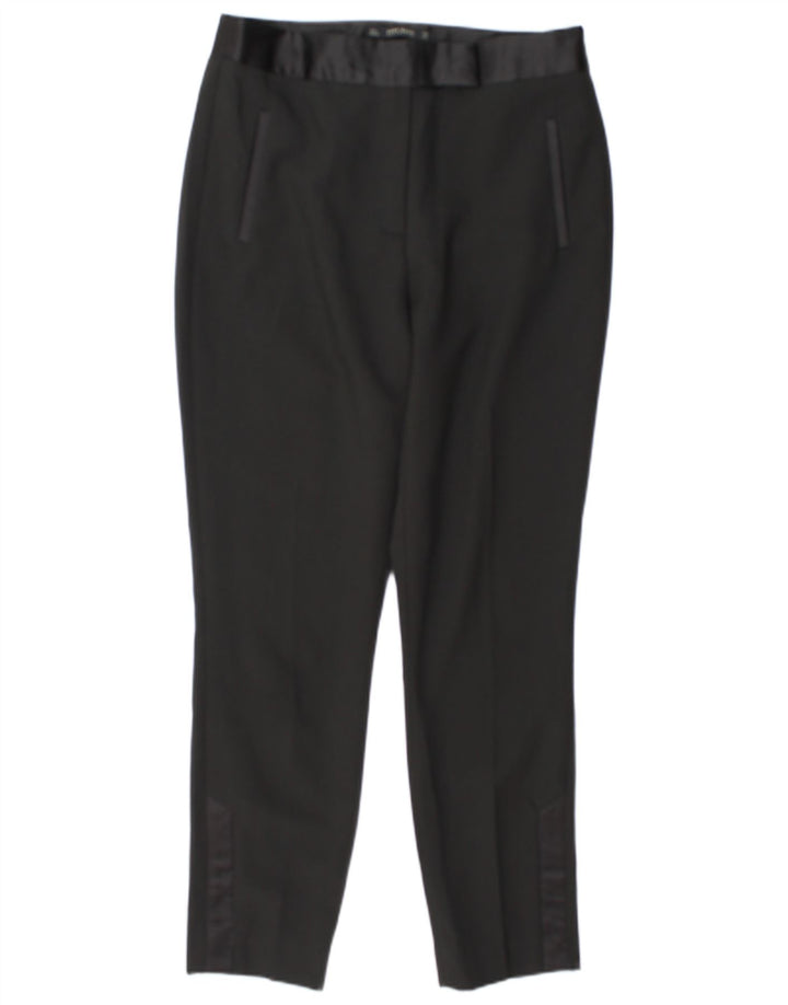 Damskie spodnie typu slim casual Zara, duże, W30 L29, czarny poliester