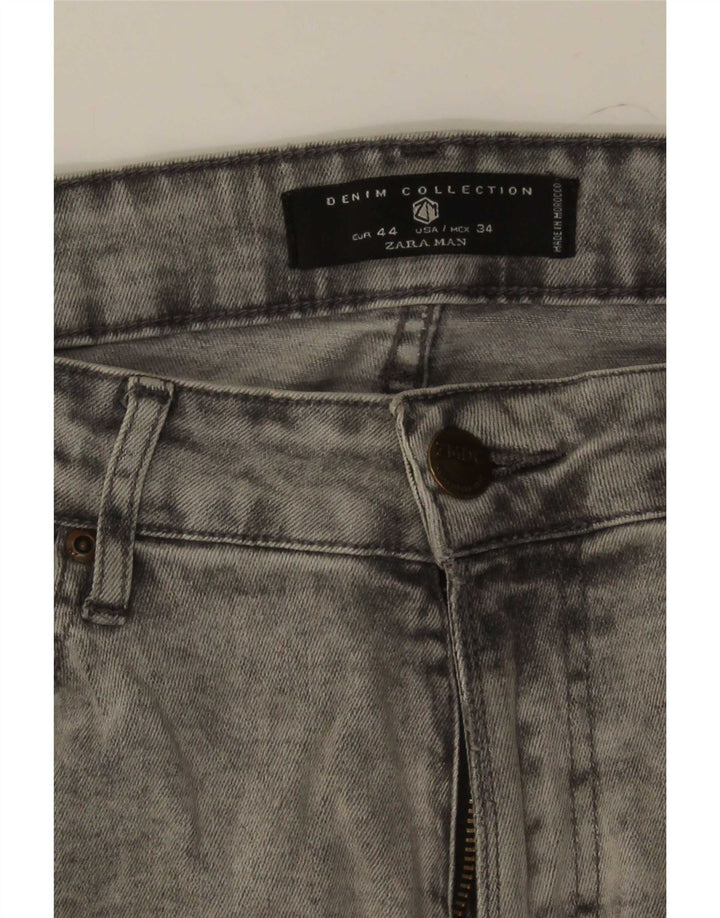 Jeansy męskie Zara Slim EU 44 Large W34 L30 Szare