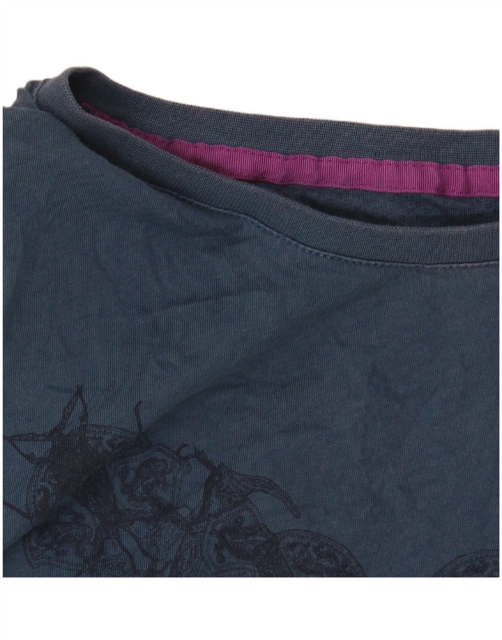 Męski T-shirt z grafiką Ted Baker, rozmiar 4, duży, granatowy