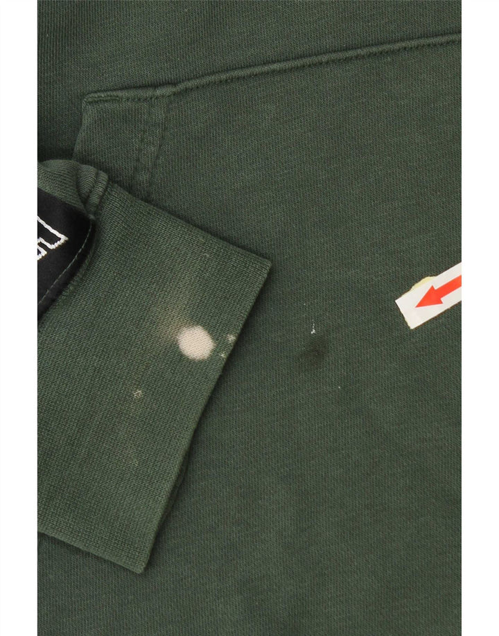 Męski sweter z kapturem Nike Graphic, średni zielony, bawełniany