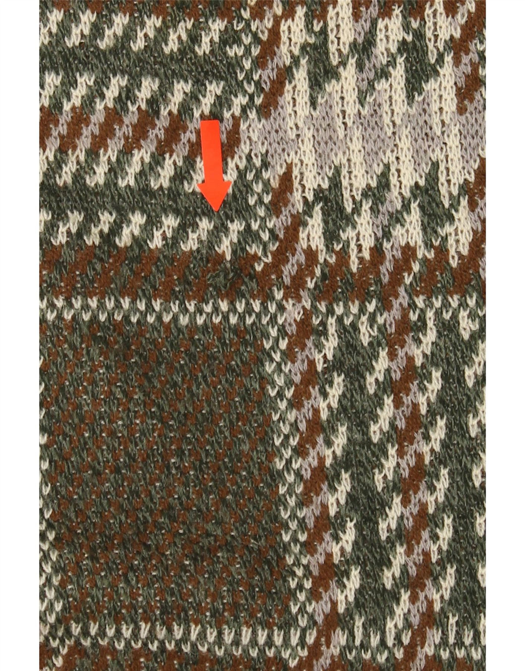 GALA Mens Crew Neck Jumper Sweater Large Khaki Plaid Acrylic Vintage Gala and Second-Hand Gala from Messina Hembry 