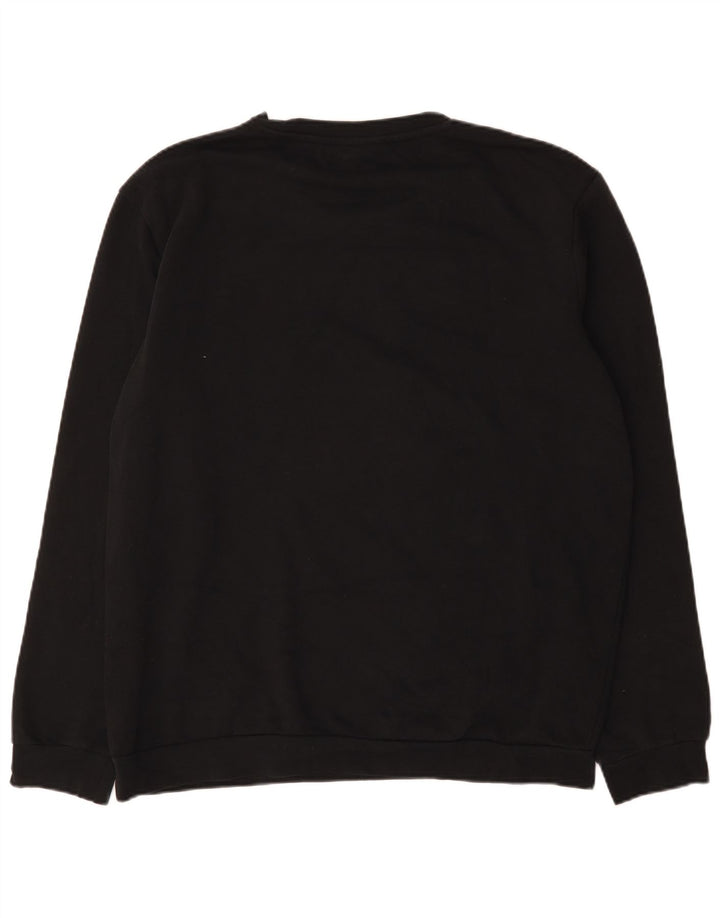 Męska bluza z grafiką Kappa, sweter 2XL, czarna bawełna