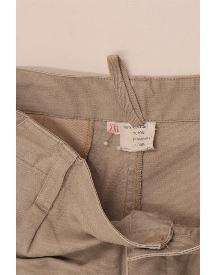 Męskie spodenki cargo w stylu vintage 2XL W38 Szara bawełna