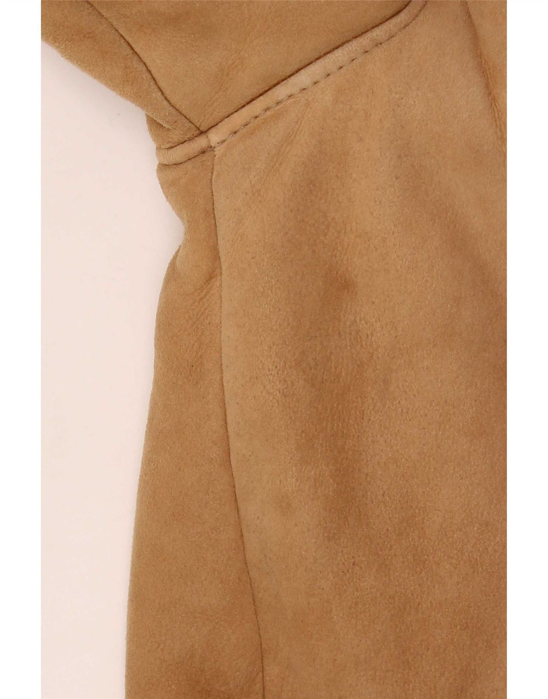 Vintage damska kurtka Shearling z kapturem UK 12 średni beż