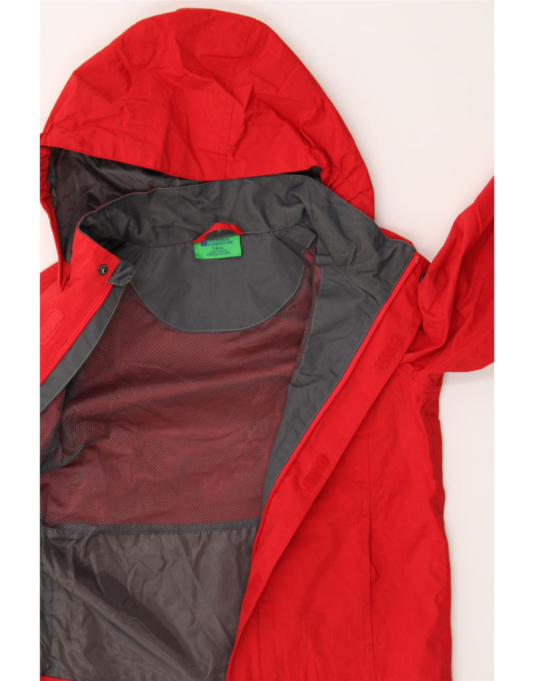 MOUNTAIN WAREHOUSE Boys Hooded Rain Jacket 7-8 Years Red Polyester Vintage Mountain Warehouse and Second-Hand Mountain Warehouse from Messina Hembry 