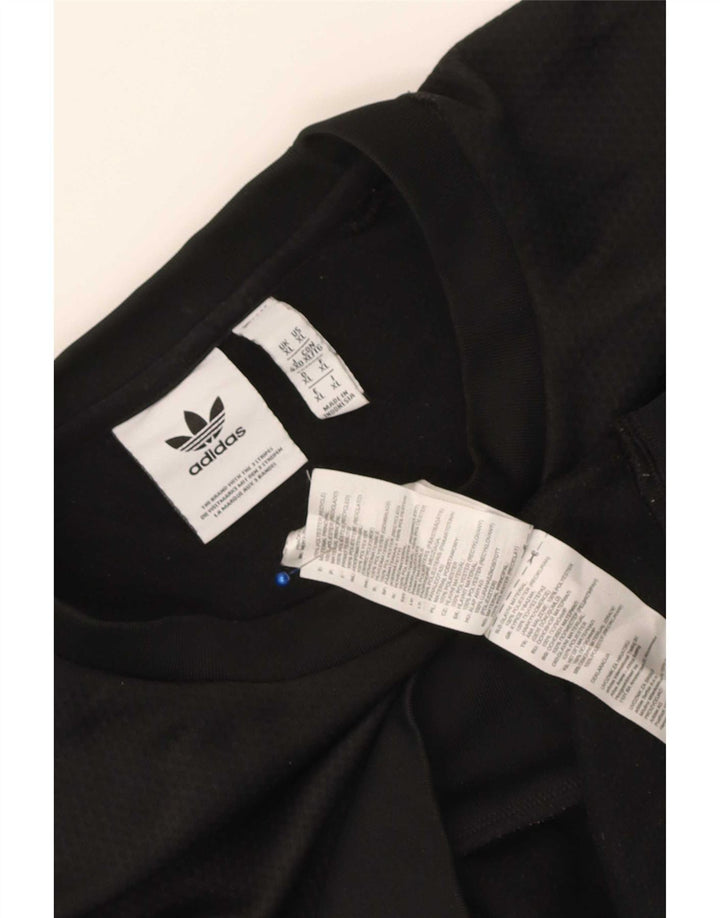 Adidas Męska bluza bluza XL Czarny poliester z blokami kolorów