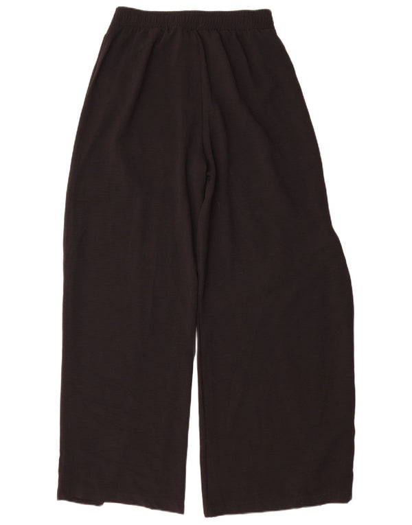 Damskie spodnie typu casual z wysokim stanem i szerokimi nogawkami Zara, średnie W30 L29, czarne