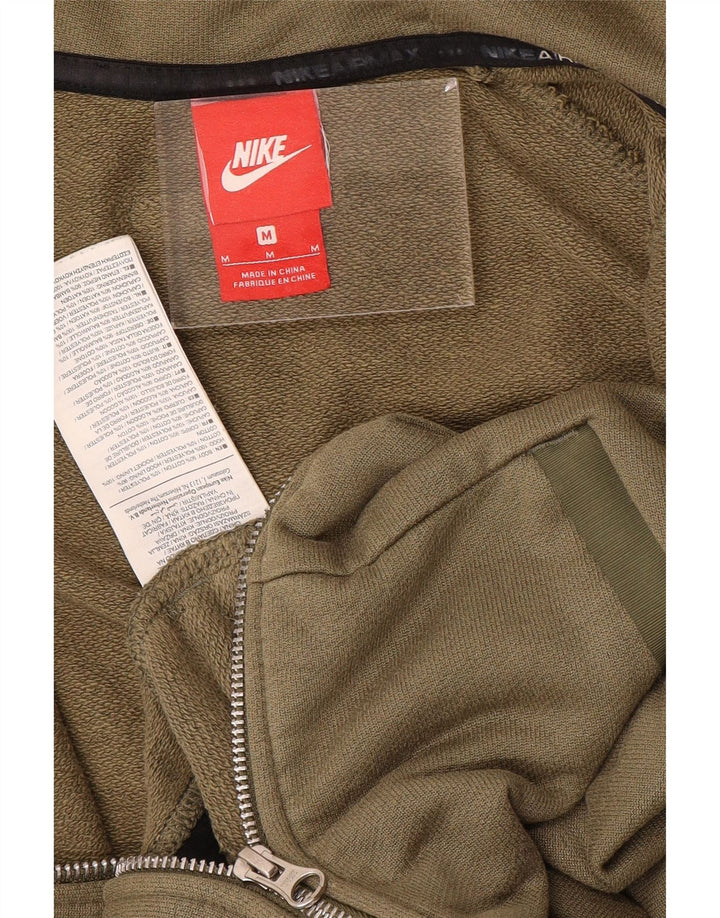 Męski sweter z kapturem i zamkiem błyskawicznym Nike, bawełna w kolorze khaki