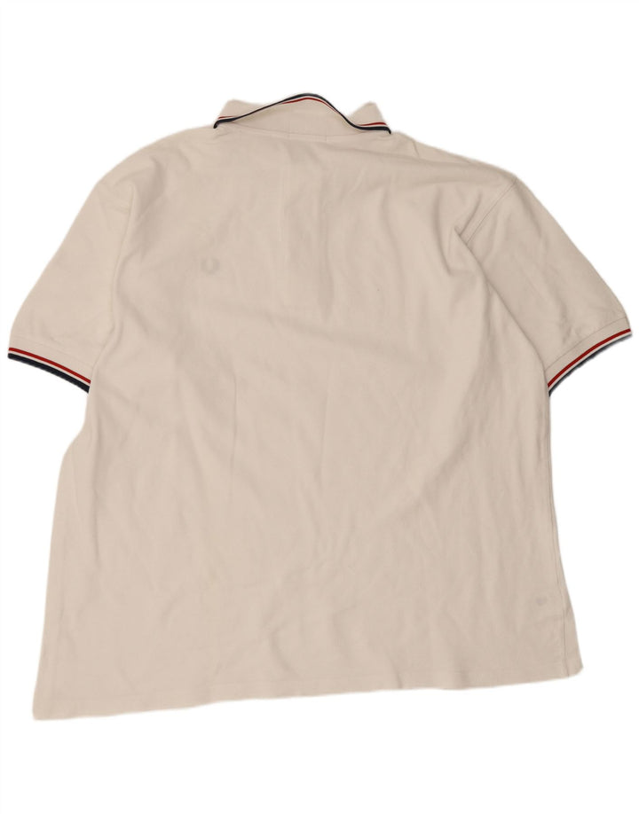 Męska koszulka polo Fred Perry XL, biała, bawełniana