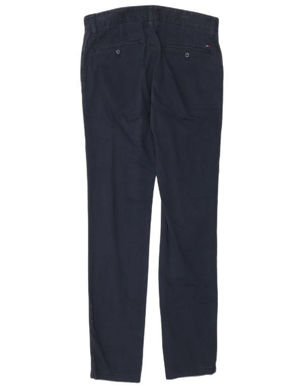 Tommy Hilfiger Mens Slim Chino Trousers W29 L34 Navy Blue Cotton