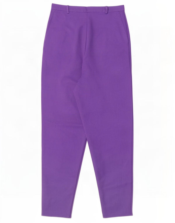 Vintage Womens High Waist Casual Trousers UK 14 Medium W30 L30 Purple
