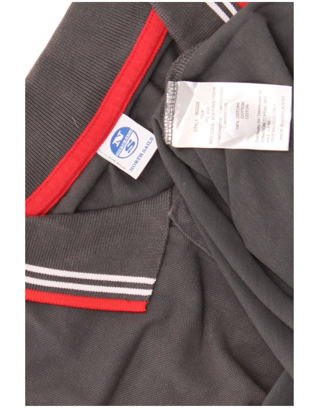 Męska koszulka polo North Sails, duża, szara, bawełniana