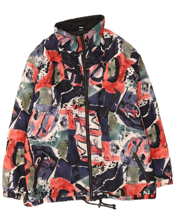 Vintage męska kurtka wiatrówka w abstrakcyjny wzór UK 42 XL wielokolorowa