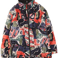 Vintage męska kurtka wiatrówka w abstrakcyjny wzór UK 42 XL wielokolorowa